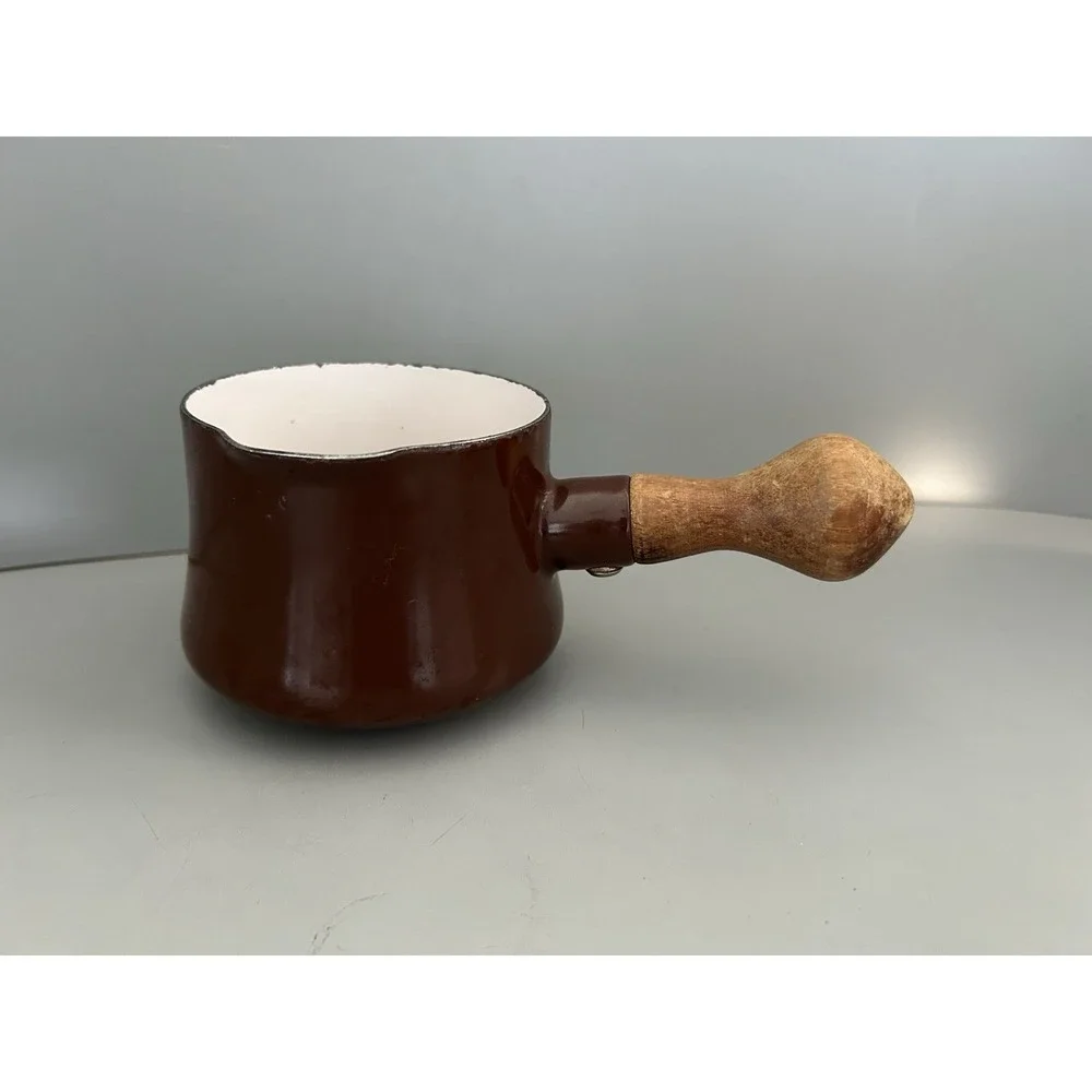 VINTAGE Dansk Kobenstyle Brown Butter Sauce Pot Wood Handle Small Pan France